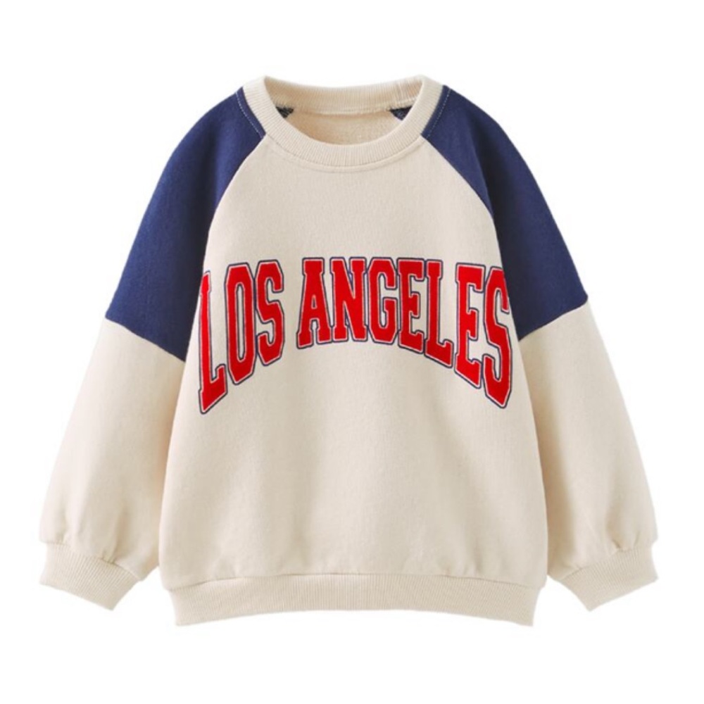 Kids sweatshirt LA dodgers los angeles raglan sleeves oversized blue white red